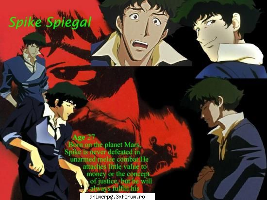 faye si spike sunt preferatii mei. personaje preferate